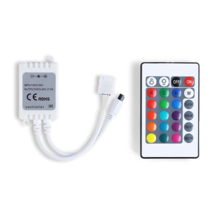 Ambrella controller for RGB LED tapes with an infrared remote control 6A 12V 72W/ 24V 144W GS11201201 (CR2025)