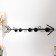 Decorative metal hooks "arrow" black 5.5x40 cm