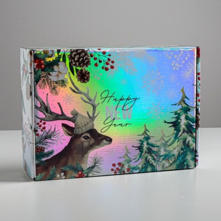 Happy New Year folding box, 30.5 x 22 x 9.5 cm, New Year-2