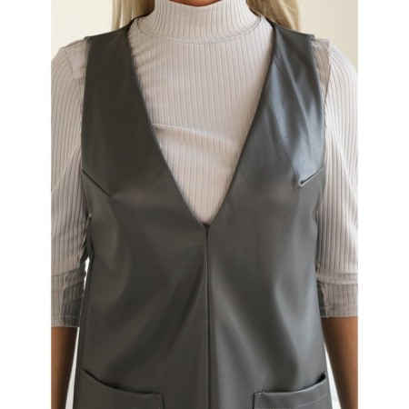 Women's dress, size 52, gray color-1