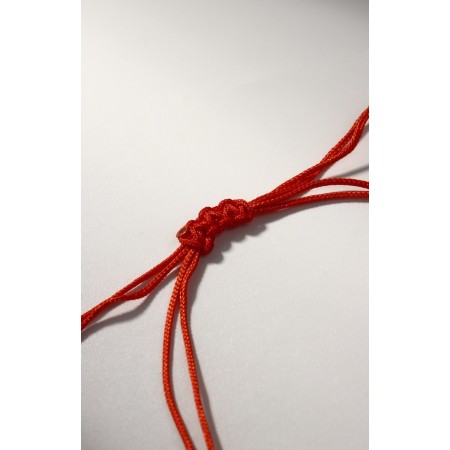 Bracelet-reinforcing "Red thread" YOUR DAILY LIFE Circle with rhinestones, white color in silver, 7 cm-2