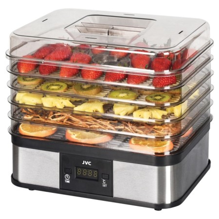 Drywall for vegetables and fruits JVC JK-FD750, 245 W, 6 levels, silver-hourly