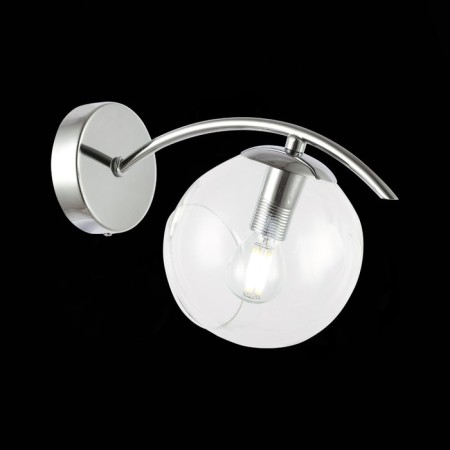 Wall lamp EVOLUCE. Sle102601-01. Ratella. 1x40 W, E14, 14x18 cm, color chromium-2