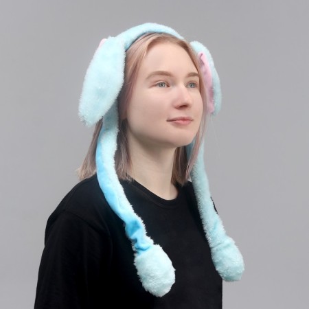 Carnival rim "hare" ears rise, the color of the blue