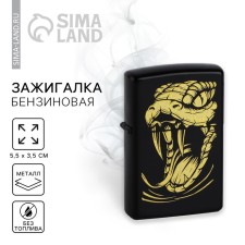 Зажигалка бензиновая "Змея", 5,5 х 3,5 см