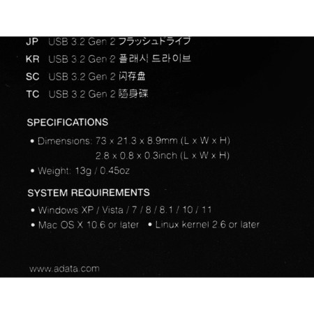 A-DATA 128GB Type-C UE800 Aeli-UE800-128G-CSG USB3.2 Silver-7