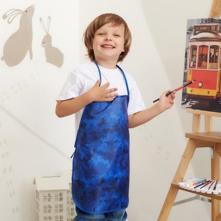 Apron Children's Ethel "Blue Militari", 49 x 39 cm-5