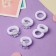 Hair gum "Tenderness" (set 6 pcs) Bunny, white