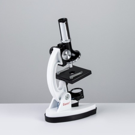 Microscope "Practice", multiplicity of 1200, 600, 300, in the case, with props-4