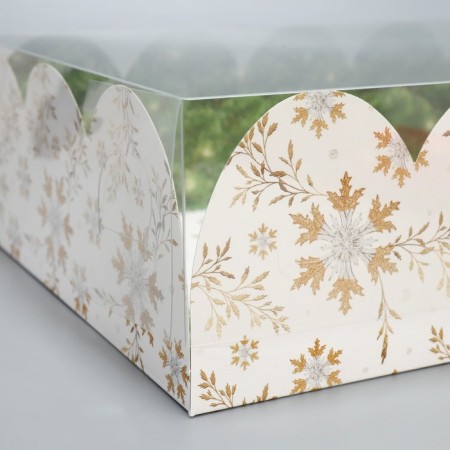 Gift box with PVC "Happiness in the New Year", 20 x 30 x 8 cm, New Year-5