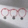 Bracelet-Talisman (3 pcs) “attracts good luck”, red thread, length 24 cm