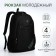Youth backpack from textiles, 2 lightning departments, 4 pockets, black color/khaki