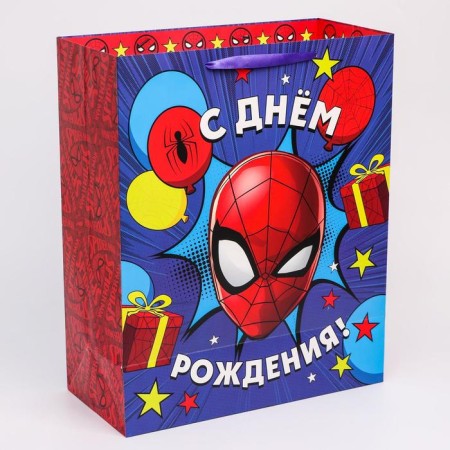 Gift package "Happy Birthday" 40x49x19 cm, packaging, spider-man-2