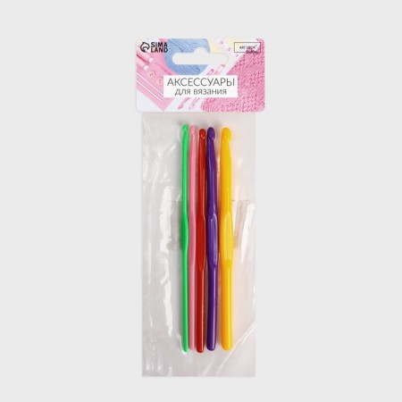 A set of hooks for knitting, d = 3-7 mm, 13.7-14 cm, 5 pcs, color colorful color-4