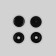 Plastic button, d = 10 mm, black color
