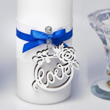 Family hearth "Romance", 5x11.5 cm, 2.5x19 cm, blue-serebly-1