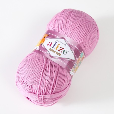 Yarn "Cotton Gold" 55% cotton, 45% acrylic, 330m/100g (98 pink)-1