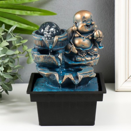 Fountain "Happy Hothee with Persian" Zelen-Bronzovaya 19.5x13.5x10 cm
