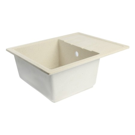 Sin for a kitchen made of stone Zein 150/Q2, 575 x 470 mm, rectangular, overflow, beige color-1
