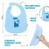 Blory for feeding "Giraffe" silicone with pockets, blue color