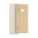 Rubber tundra spatula, white, with a wooden handle, 100 mm