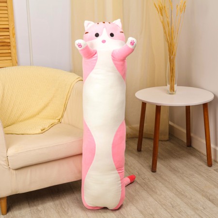 Soft toy-podushka "cat", 130 cm, pink color