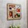 Photo frame of HDF in 4 photos 10x15 cm (plastic screen)