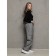 Dressed pants for children, height 146 cm, color gray melange