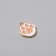 Decor for creativity metal, enamel "cat foot" white-pink 1.7x1.5 cm