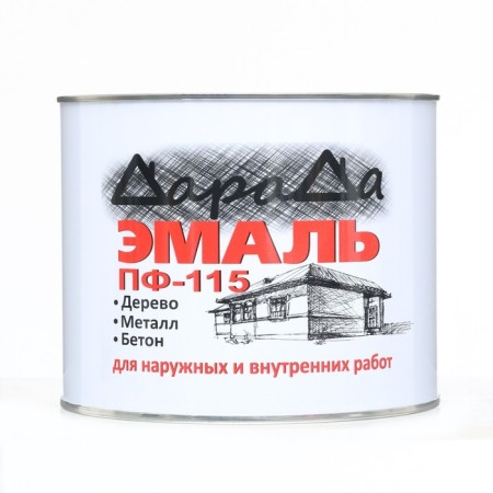 Enamel (Darada) PF-115 (GOST) Black 1.8 kg