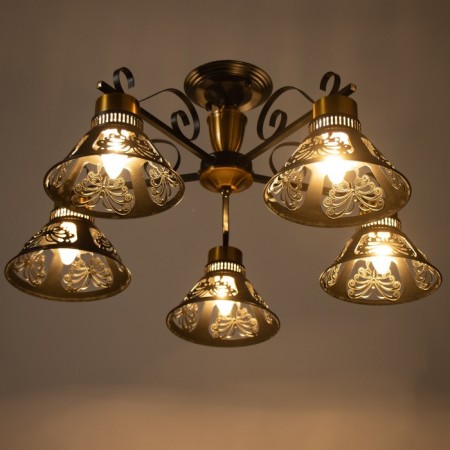 Sina chandelier 5he27 40w black and gold 65x65x28 cm Bayerlux-2