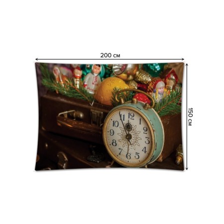 Decorative panel with photo printing "New Year knocks", horizontal, size 150x200 cm-1