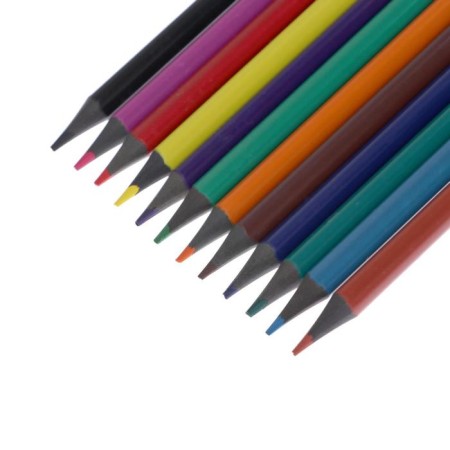 Pencils are colored sharpened, 12 colors, in a cardboard box-3