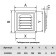 Ventilation ERA 2020 MET, Metal, with a grid, 200x200 mm