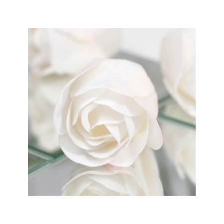 Soap roses, white, set of 9 pcs.-5