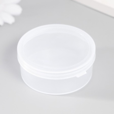 Bank for scrapbooking plastic "Circle" transparent 6.5x6.5x2.5 cm-2