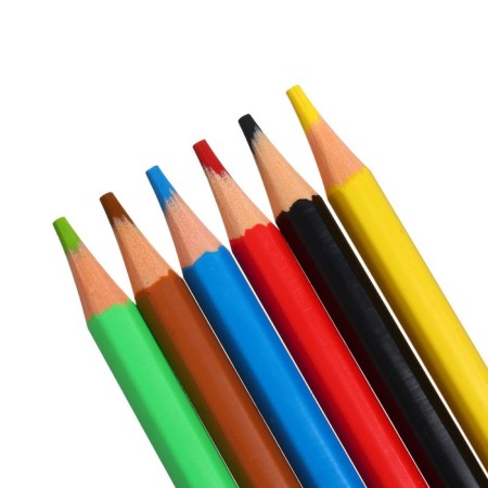 Pencils of 6 colors, Erichkrause, plastic, hexagonal, 2.6 mm barrels, cardboard packaging, euro suspension-5