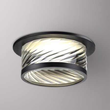 Lamp built -in Novotech. GEM, 9W, GU10, 58x98x98 mm, black color
