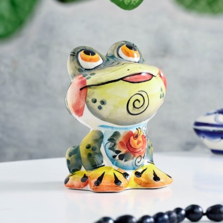 Сувенир "Квакушка", гжель, цвет-3