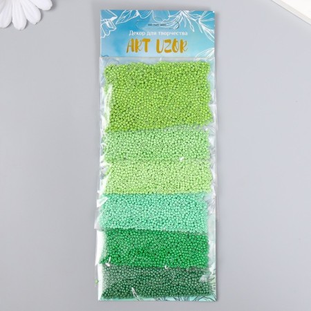 Round Beads 12/0 "Foliage Colors" 6 colors x 10 g 20x8 cm