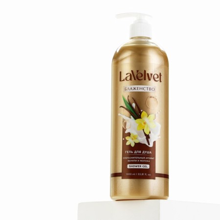Гель для душа «Блаженство», 1000 мл, аромат ванили и молока, LaVelvet-4