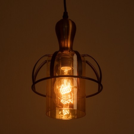 Lamp "Claud" 1x40W E27 bronze/black 19x19x25 (125) cm-3