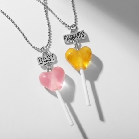 Kulons "Demetrons" Lollows, heart, color-pink color, 43.5 cm