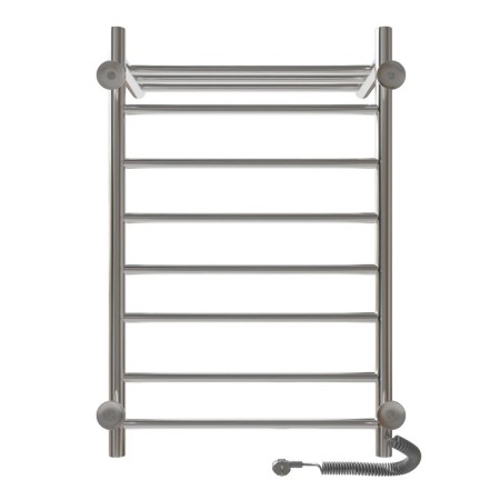 The electric heated towelputor "Sanprise" Aurora P8, 500x800 mm, with a shelf, left, chrome-7