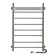 The electric heated towelputor "Sanprise" Aurora P8, 500x800 mm, with a shelf, left, chrome