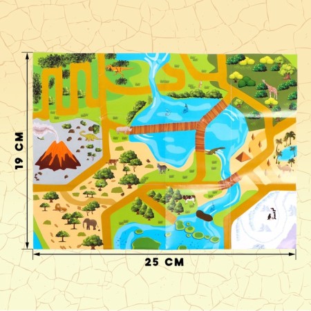 Animal set "World of Dinosaurs", 6 figures, map-5