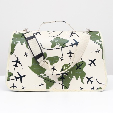 Bag - Animal Carriage "Airplanes", White, Size M, 40 x 21 x 27 cm-2