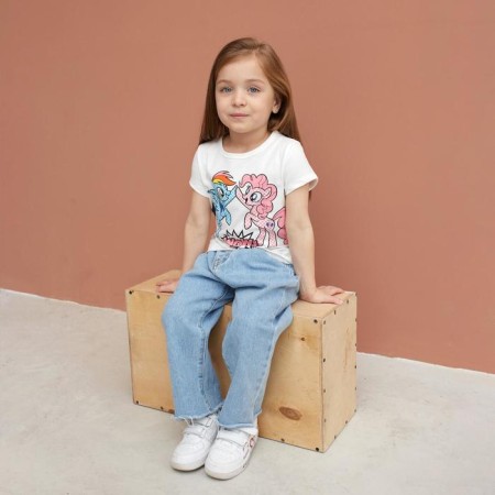 Children's T-shirt "Wow", my little pony, height 86-92, white-2