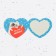 Valentine's postcard double "Between us Moore-Mur" cat