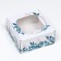 Self -charged box, with a window, "Flowers Dance" 19 x 19 x 9 cm set 5 pcs